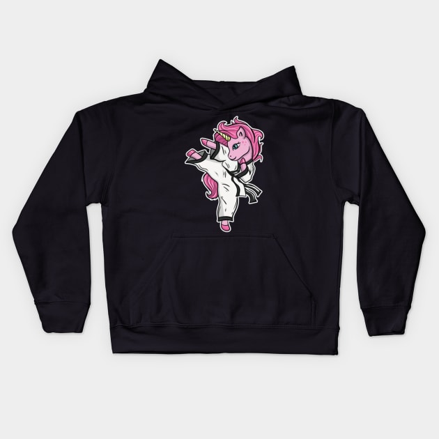 Karate Unicorn Kids Hoodie by Kink4on